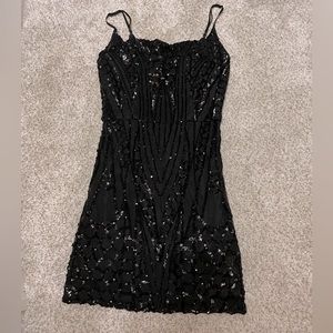 Black Sequin Fancy Dress
